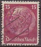 Germany - 1933 - Von Hindenburg - 15 Pfennig - Bordeaux - Characters, Von Hindenburg - Scott 423 - Von Hindenburg - 0